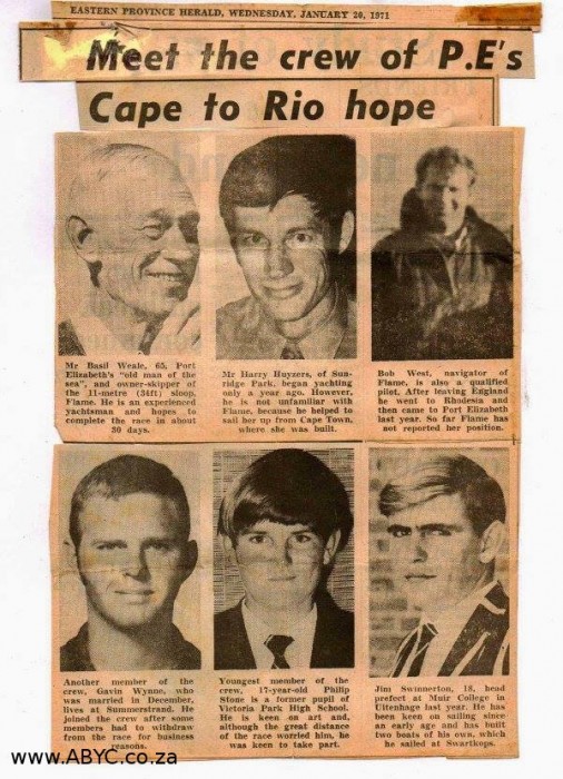 Meet the crew of 1971 Cape to Rio yacht Flame