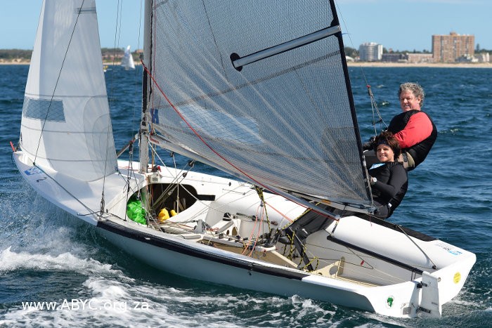 Sigi Bailes (helm) and Dudley Isaacs (crew)